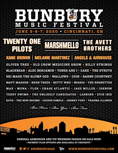 bunbury music festival lineup